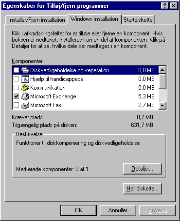 Vinduer fra Kontrolpanelet og fra guider har det med at blive væk bag andre vinduer. Med alt+esc kan man vende tilbage til dem.