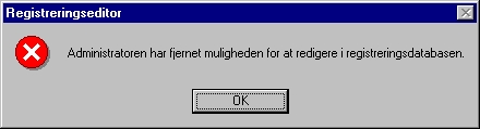 Resultatet af Systemregeleditoren er entydigt.