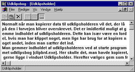 Ved at bruge programmet Udklipsbog får du nye muligheder med indholdet af din udklipsholder.