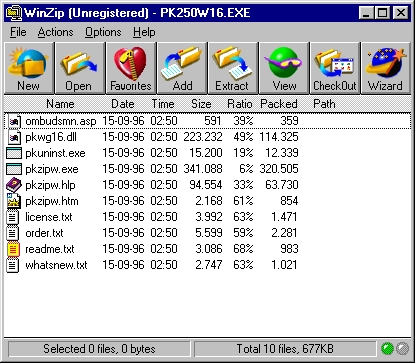 WinZip giver en lettere adgang til funktionerne.